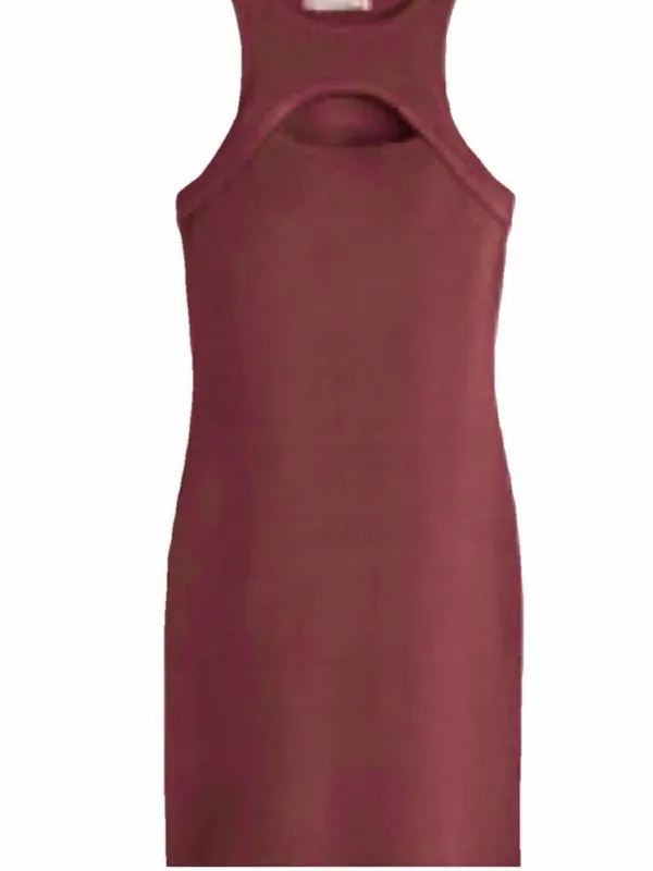 Abercrombie & Fitch Elevated Scuba Knit Ribbed Mini Bodycon Dress Size Medium - Image 2