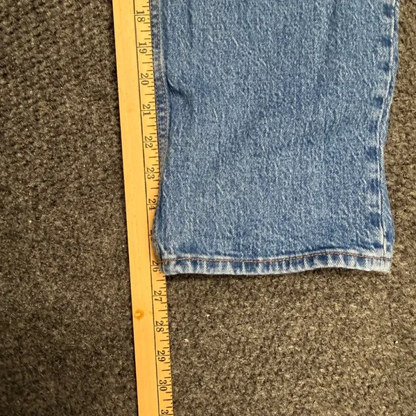 Abercrombie & Fitch Curve Love 90s Straight Mid Rise Jeans Blue 32 14S - Image 2