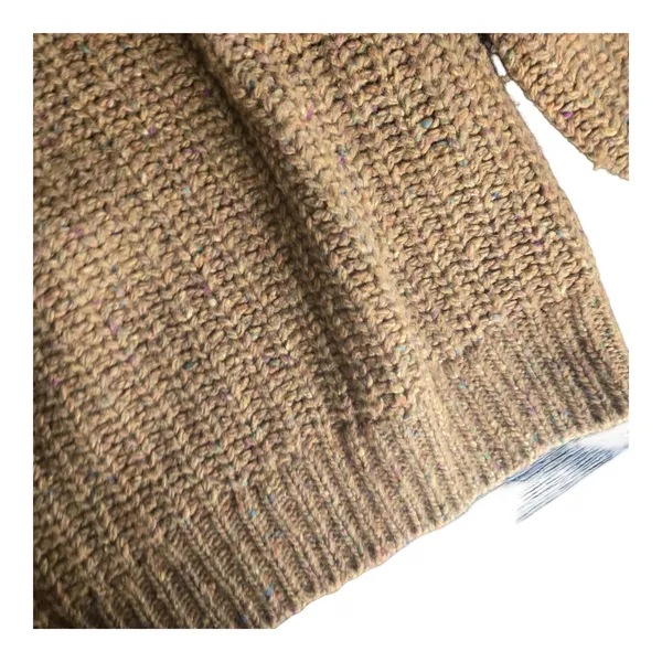 Sezane Nico Half Zip Pullover Wool Sweater Size: XS Brown - Image 5