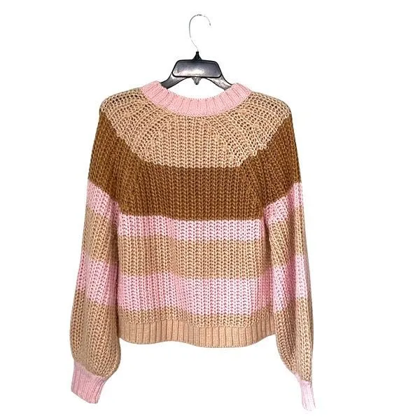 Finders Keepers Womens Mariposa Crew Neck Knit Pullover Sweater Multicolor Large - Image 4