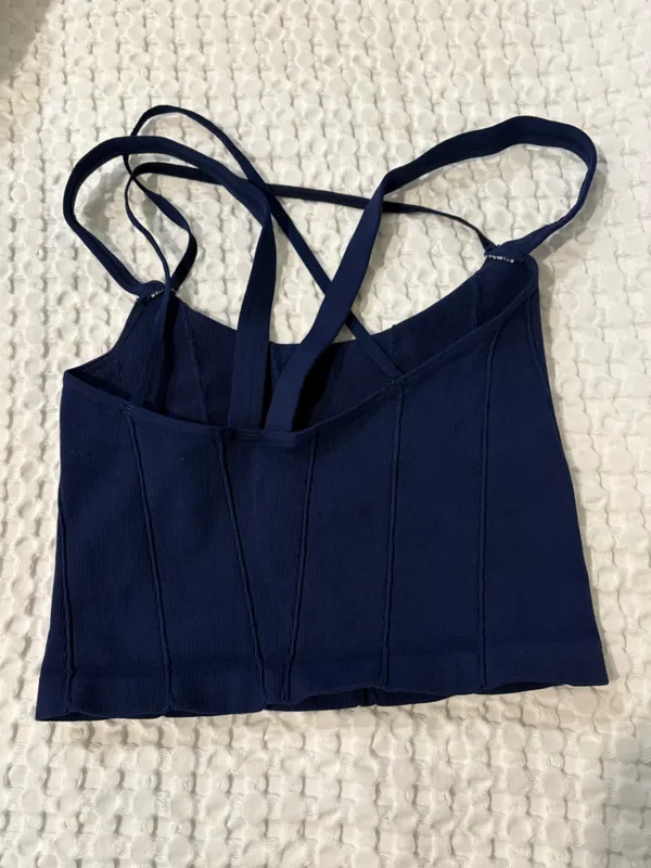 Free People Movement Stay With Me Blue Tank Size M/L - Image 3