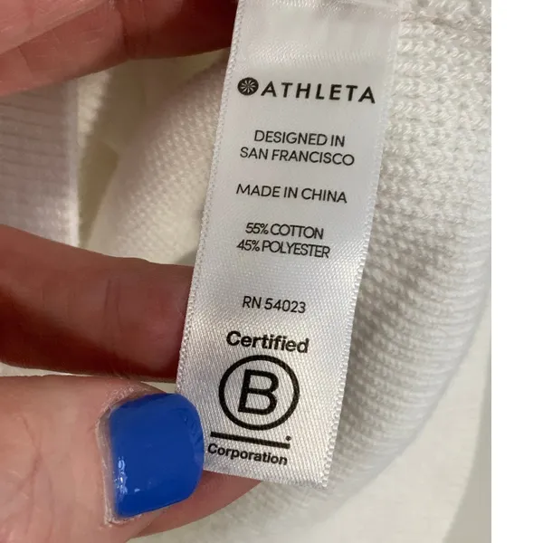 Athleta White Sweater size small‎ - Image 4