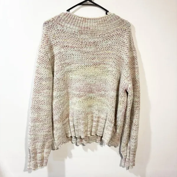FREE‎ PEOPLE Cotton Candy Pullover Sweater Gardenia Blossom Combo Size Medium - Image 6