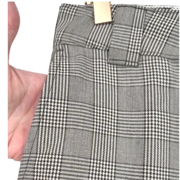 Dickies Womens Brown Glen Plaid Wide Leg Trouser Pants Size 0R Preppy Grunge - Image 9