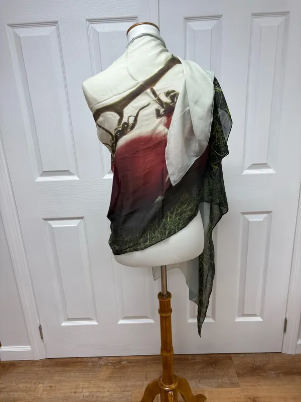 Edward Roth - New York - Hand Paint Silk Scarf - 80"x25". NEW‎ in Bag. - Image 5