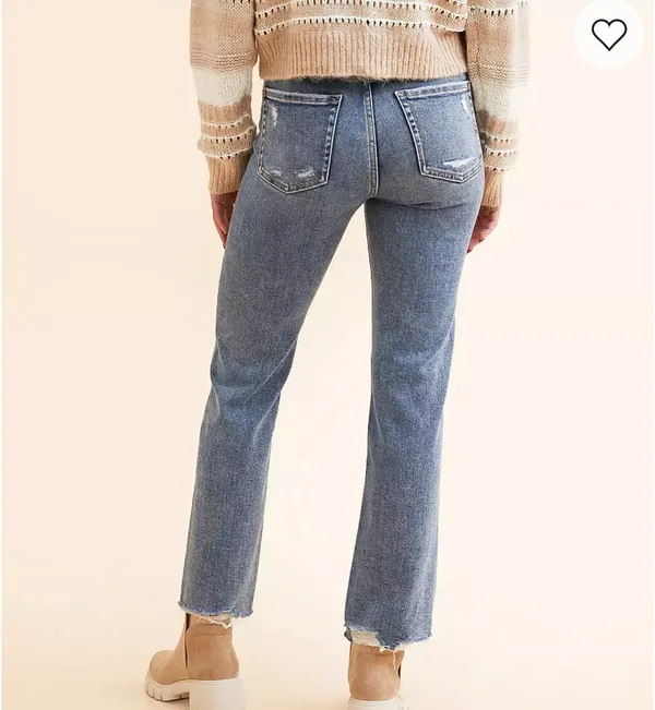 BKE Billie Cropped Straight Stretch Jean - Image 2