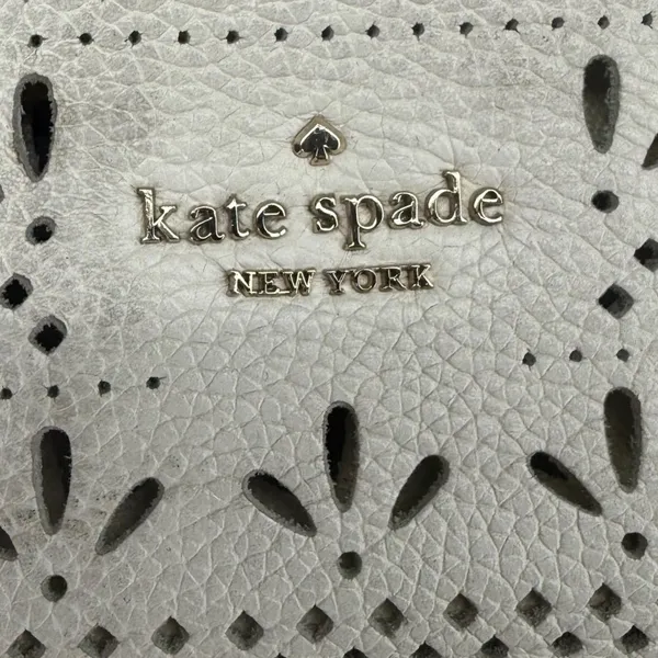 Kate Spade Leather Hayes Perf Tote Bag Bright White‎ / Bright Carnation Pink - Image 3