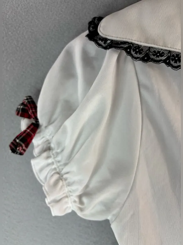 Dreamgirl S Co-Ed Academy Black, Tulle White & Red Plaid Mini Dress Sexy Costume - Image 3