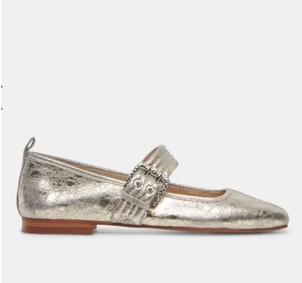 Dolce Vita Silver Flats Size 9 - Image 3