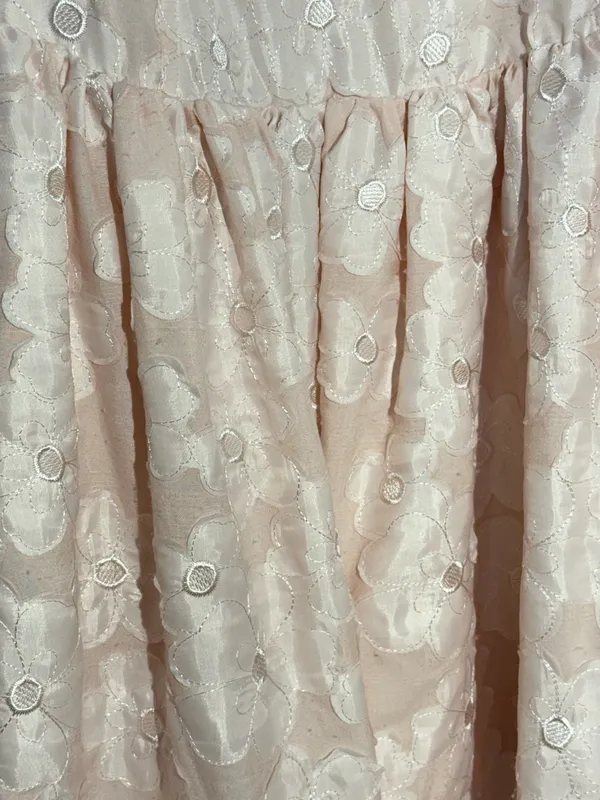 Anthropologie For Love & Lemons Pale Pink Florence Drop Waist Floral Midi Dress - Image 16