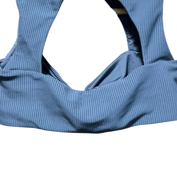 Frankies Bikinis NWT Gray Ronnie‎ Ribbed Neck Tie Top Size Small - Image 13