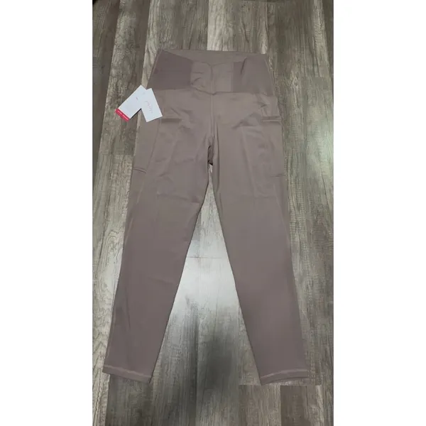 Isabel Maternity Performance Pocket Leggings Full Panel Taupe Brown Large NWT - Image 2