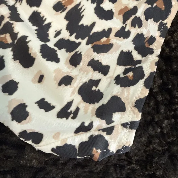 Aerie One Piece Swimsuit M Animal Print Wrap Bow Front Full Coverage - Image 10