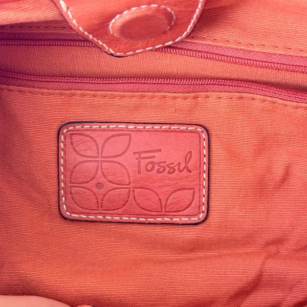 Fossil Floral Canvas Leather Trim Satchel Tote Bag Womens Large Multicolor - Image 4