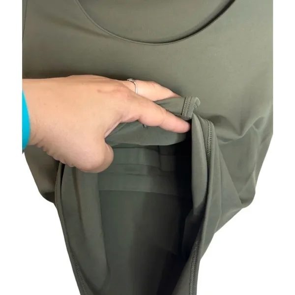 Dynamic Body Suit Green Scoop Neck One Size Short Sleeve Built In Bra Style 1291 - Image 3