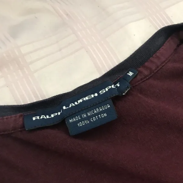100% burgundy Ralph Lauren sport top‎ - Image 4