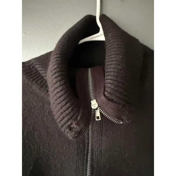 Sanctuary Black and Cream Cowl Neck Sweater with Half-Zip - Image 4