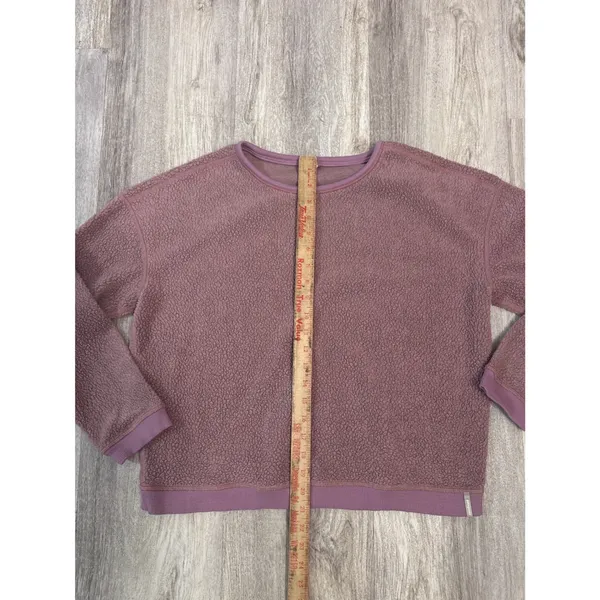 Patagonia Women's Shearling Crew Size Small‎ Crewneck Dusty Rose Sweatshirt - Image 5