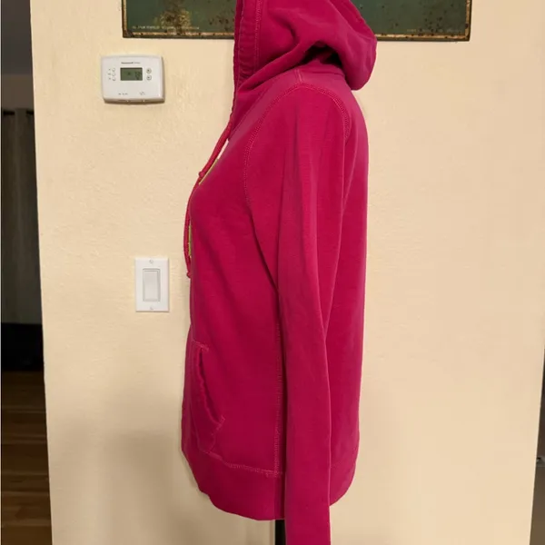 VTG Hollister Hoodie Sweatshirt Womens Embroidered Pink Long Sleeve Pullover Y2K - Image 2