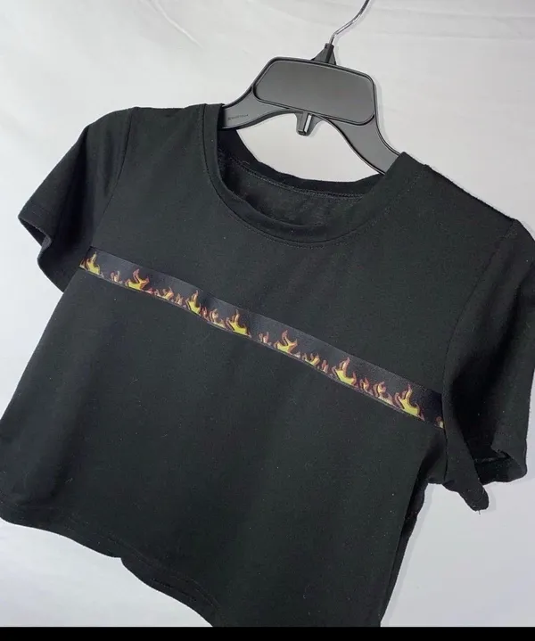 NEW Fire Tshirt Black - Image 5