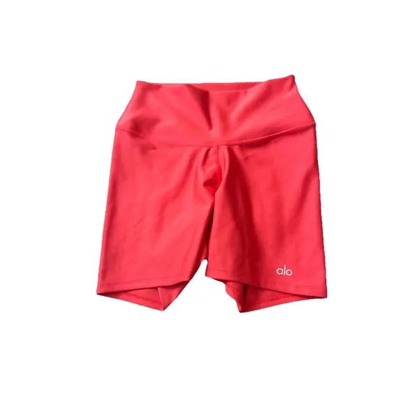 Alo Candy Red Accolade Crewneck And Airlift Shorts Set Small - Image 8