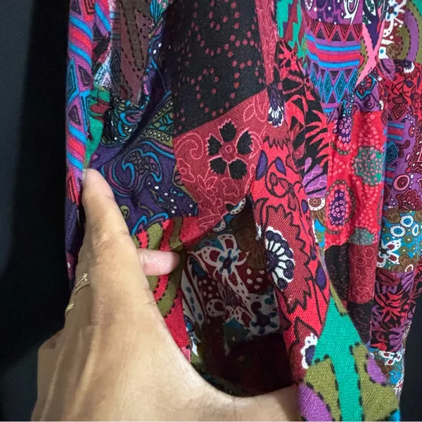 Unbranded XL Colorful Wide Leg Patchwork Print Jumpsuit - Image 5