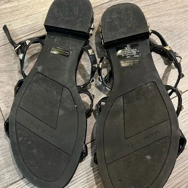 Marc Fisher Black Studded Sandals - Image 5