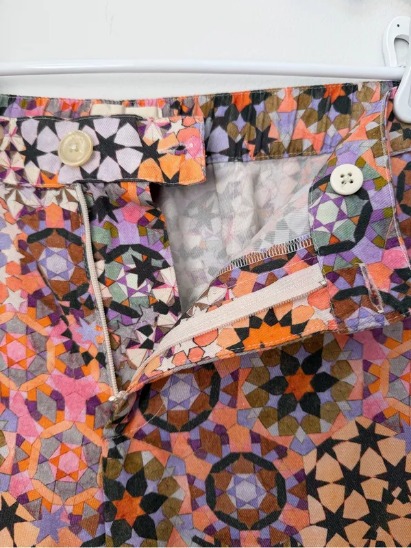 Anthropologie Geometric Straight Wide Leg High Rise Pant Size 2 - Image 7