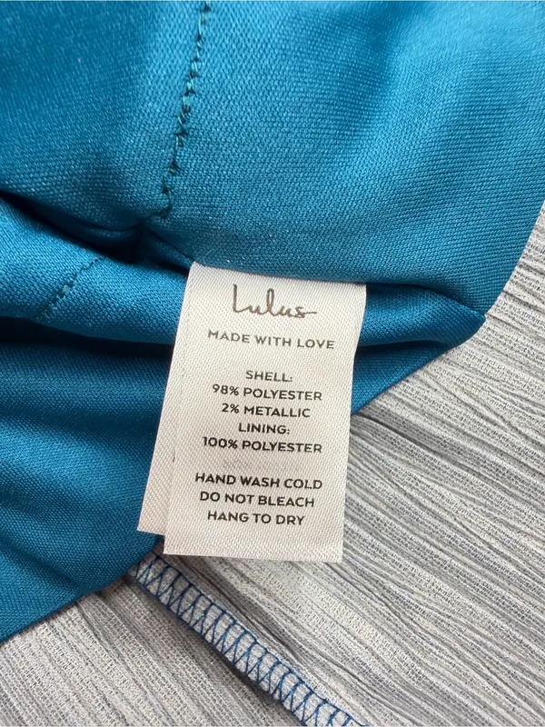 Lulu's shimmery hoco dress silver blue green crinkly glam fairycore pixie large - Image 13