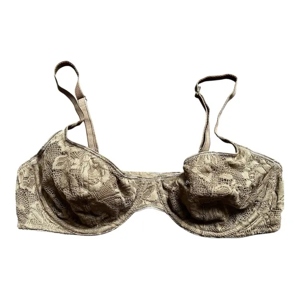 Vintage Victoria’s Secret brown lace unlined very sexy bra 38B - Image 7