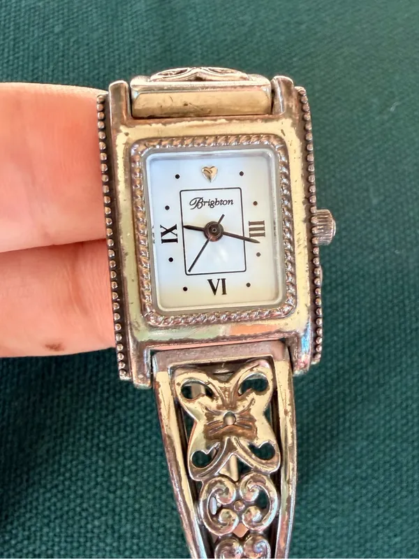 Brighton Hamilton Silver Plated Filigree Butterfly Heart Watch Untested As‎ Is - Image 2