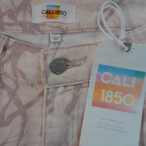 Cali 1850‎ Pink Tree Branch Camo High Rise Wide Leg Jeans Y2K Streetwear 11 30 - Image 3
