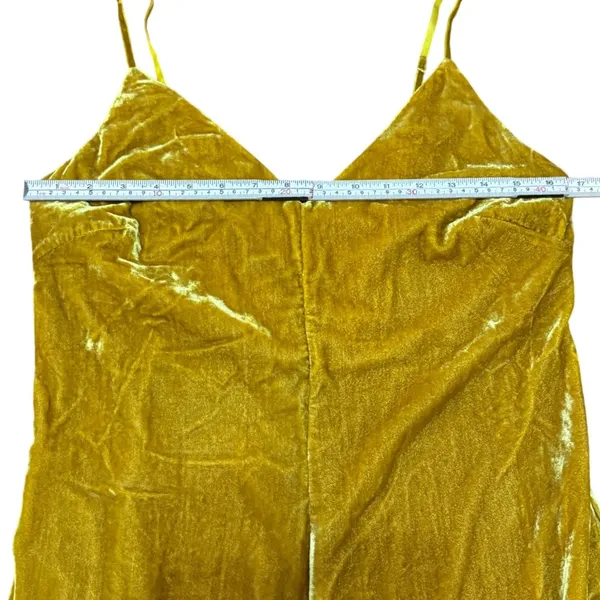 ASTR the Label Hey Hey Hey Jumpsuit in Gold / Mustard Yellow Velour (no belt) Sm - Image 8