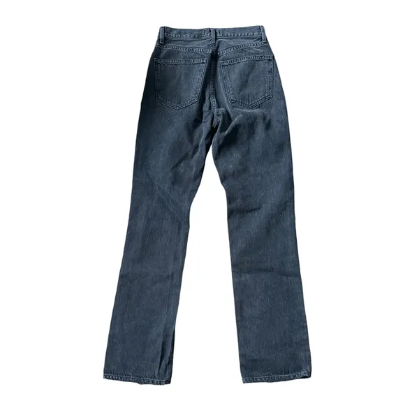 AGOLDE Lana Straight Jeans Black Grey Distressed - Image 4