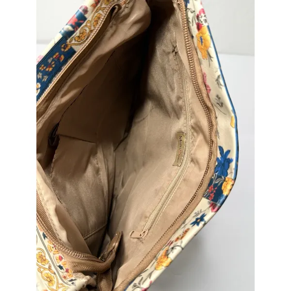 MultiSac Crossbody Bag Purse Floral Pockets Hippie Cottage Tan Boho Teacher Mom - Image 7