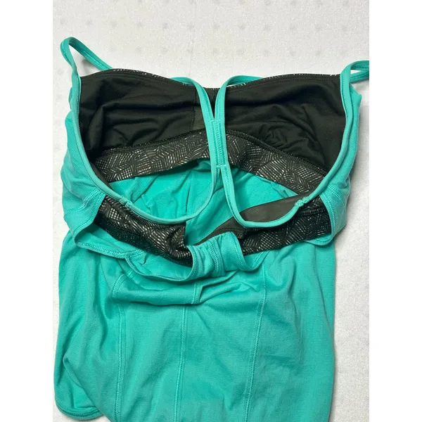 Lululemon Power Y Tank Teal Built-In Bra Strappy Athletic Top - Image 8
