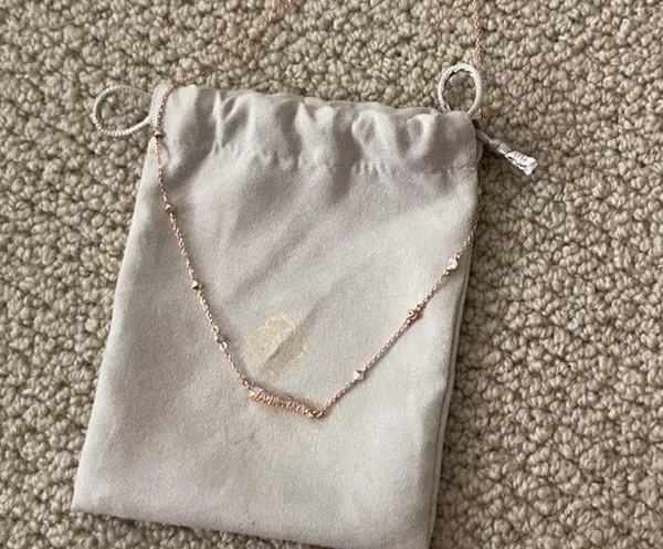 NEW Kendra Scott Kim Pendant Necklace Caterpillar Gold Layering Necklace NWOT - Image 7