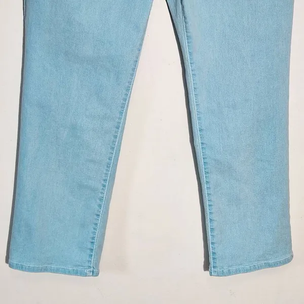 Good American Blue Straight Leg Ankle Jeans Size 12 High Rise Premium Denim - Image 5