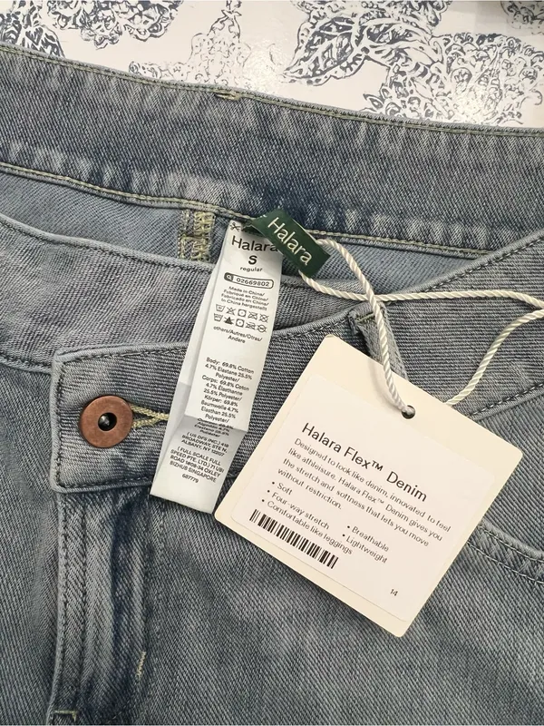 HALARA Flex™ Asymmetric Low Rise Zipper Pockets Baggy Wide Leg Jean Light Azure - Image 5