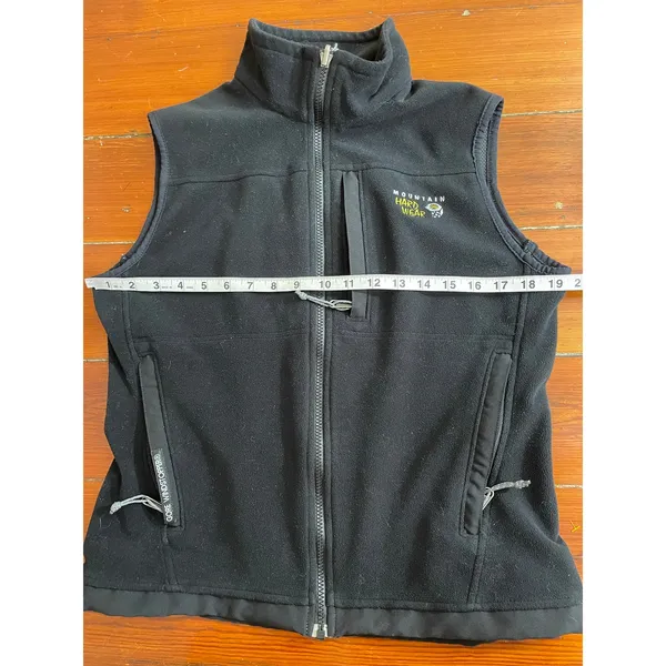 Mountain Hardwear Womens Black Fleece Vest Full Zip Hiking Outdoor Size 8 - Image 10