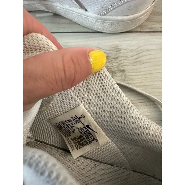 Nike Sneakers Women's 8 Triple White Court Vision Low Leather Casual Sporty - Image 5