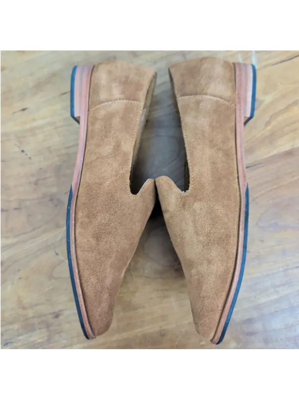 Patina Mexican handmade Leather Suede Finish Ladies' Loafers US 8 EUC - Image 5