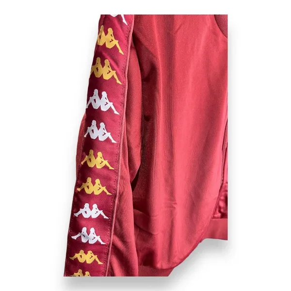 Kappa Banda Ponce Women's Large‎ Red Long Sleeve Cropped Track Jacket NWT - Image 3