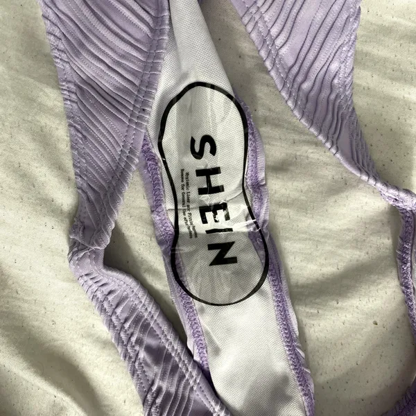 NWOT Shein Ring Ribbed Linked Bikini Set, Purple, S - Image 4