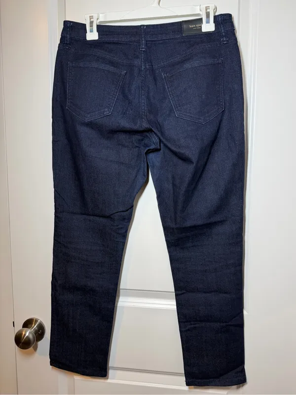 Kate Spade Broome Street Dark Wash Straight Leg Crop Jeans - Image 5