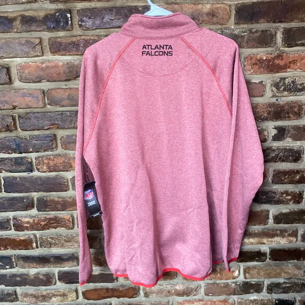 NWT NFL Team Apparel Red Atlanta Falcons Quarter Zip Sweatshirt Women's Size XXL - Image 7