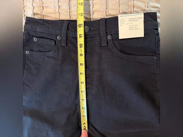 Universal Threads Highest Rise Straight Denim Jeans Black 6 NWT Stretch - Image 10