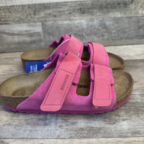 Birkenstock Women's Uji Sandals Modern Suede Fuchsia Tulip Size 7 (38) - Image 5