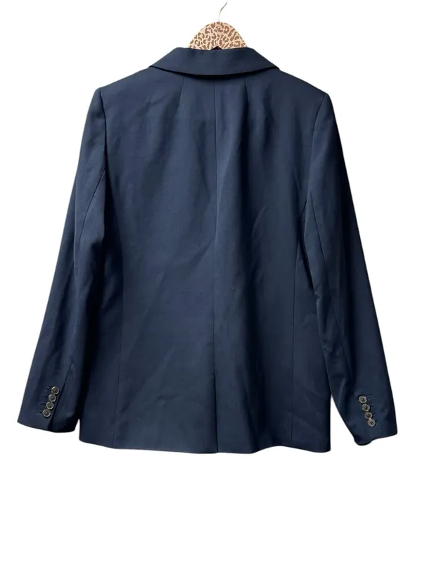 J. Crew Willa Blazer Italian City Wool Blend Jacket Navy Blue 12T TALL BK023 - Image 3