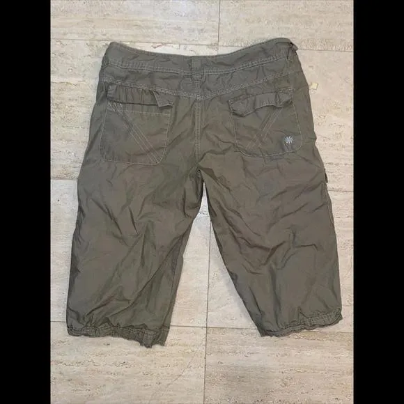 Athleta Dipper Capri Cargo Pants Brown‎ Outdoor Activewear Hiking Women's 8 - Image 3